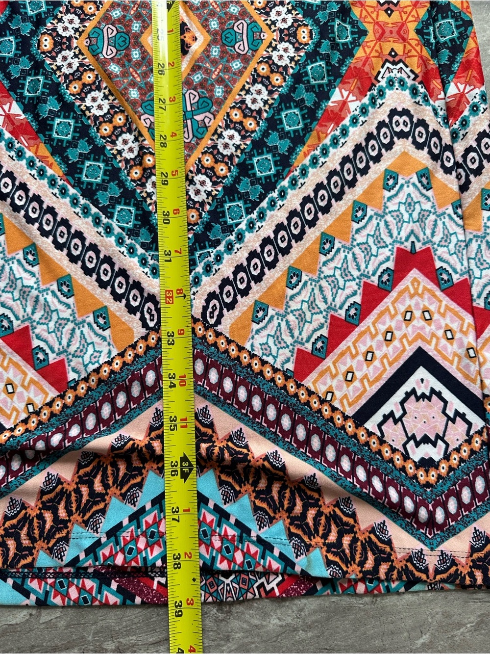 Westport 1962 Women 1X Maxi Skirt Boho Aztec Geometric Pull On Stretch Plus - Picture 5 of 6